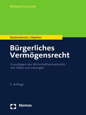 cover image of Bürgerliches Vermögensrecht